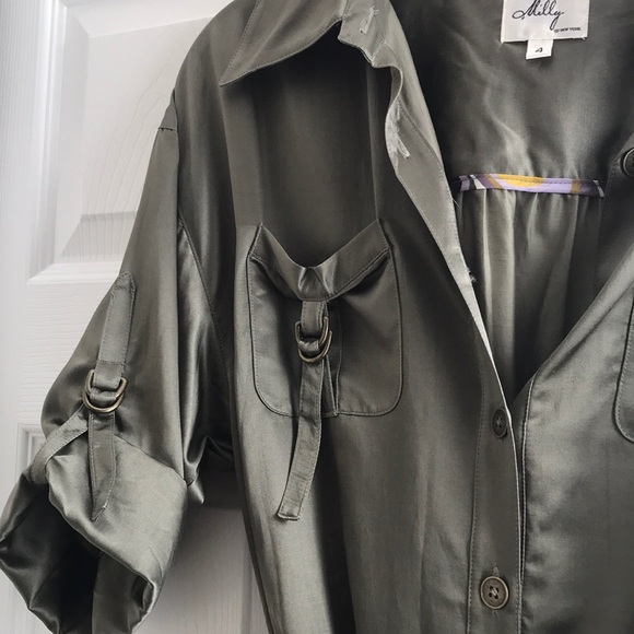 Milly size 4 silk Shirt dress. Brand new. - Picture 8 of 11